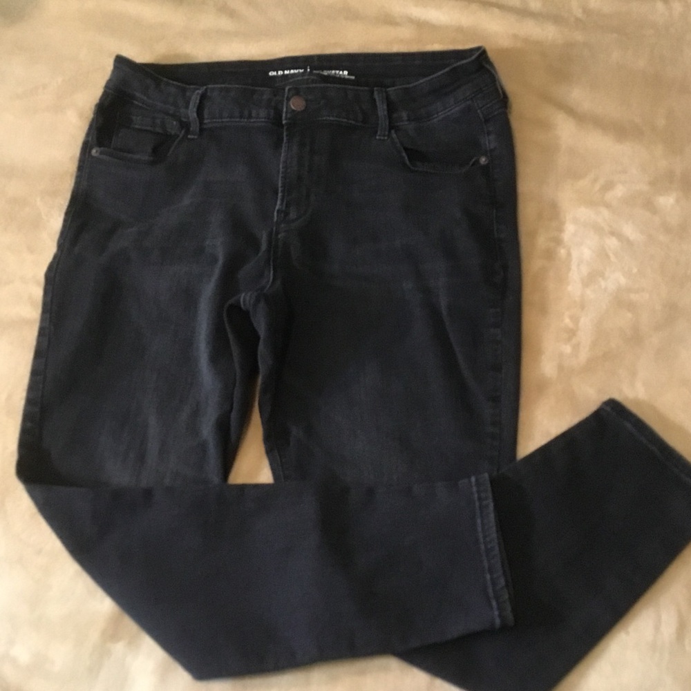 Old Navy Women's Dark Black Skinny Jeans
